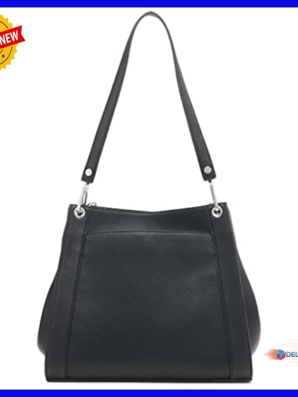 Vegan Leather Shoulder Bag Triple Compartment Hobo Tote for Women